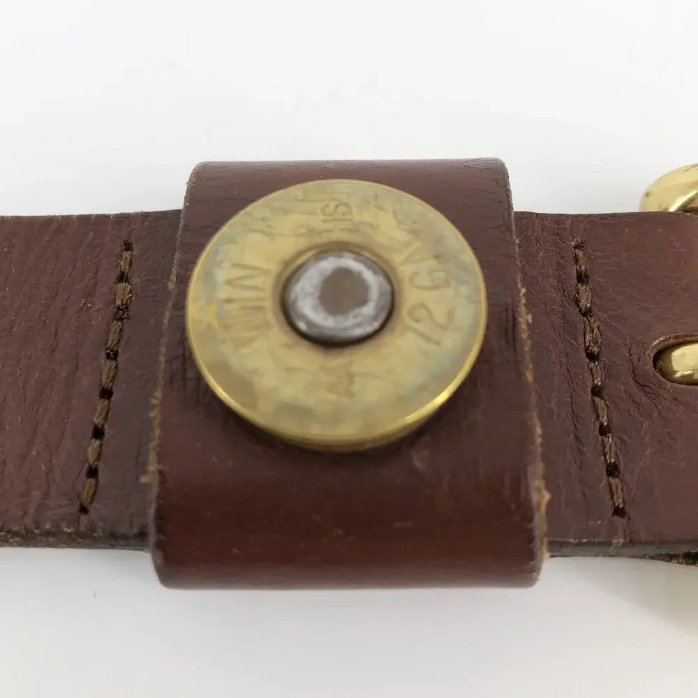 Shotgun shell belt brown leather